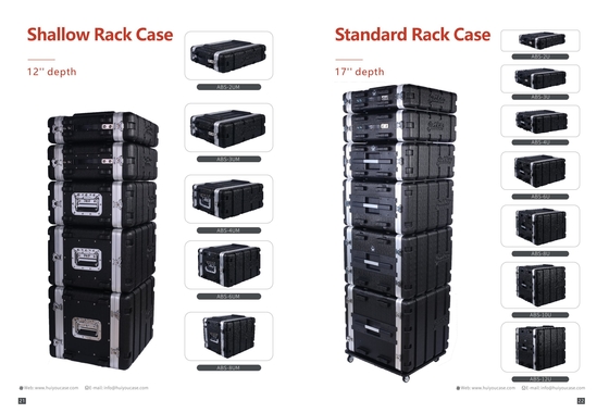 6U ABS Rack Case با درهای قابل جدا شدن برای فضاهای 2U 4U 3U 8U 10U