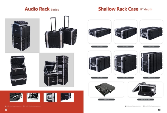 6U ABS Rack Case با درهای قابل جدا شدن برای فضاهای 2U 4U 3U 8U 10U
